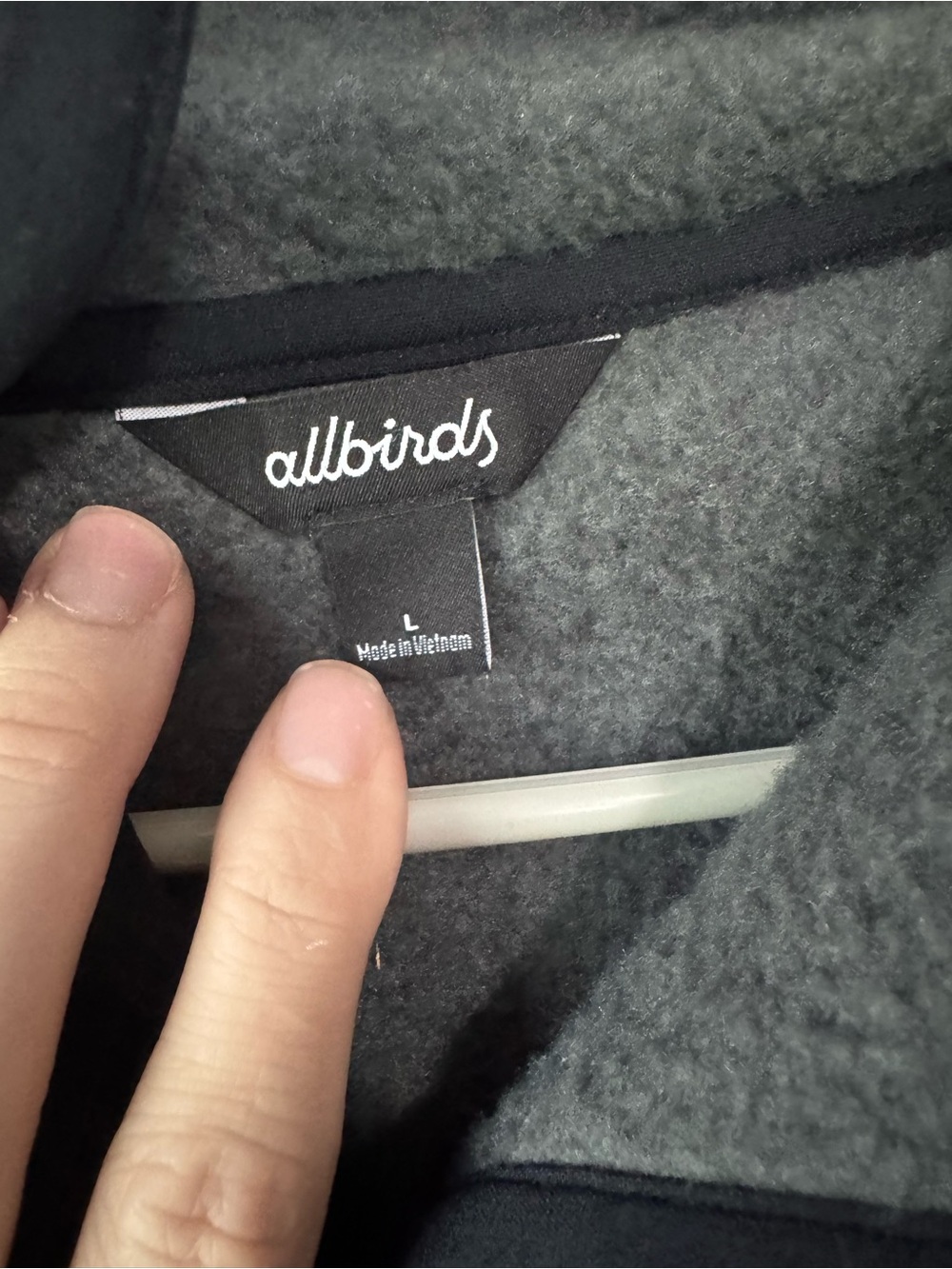 Allbirds Men's gray/grey & Black Half-Snap Pullover Sweater merino wool large - Picture 3 of 8